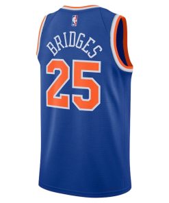 Alternative view of Mikal Bridges New York Knicks Nike Unisex 2024 Offseason Addition Nike Swingman Jersey - Blue