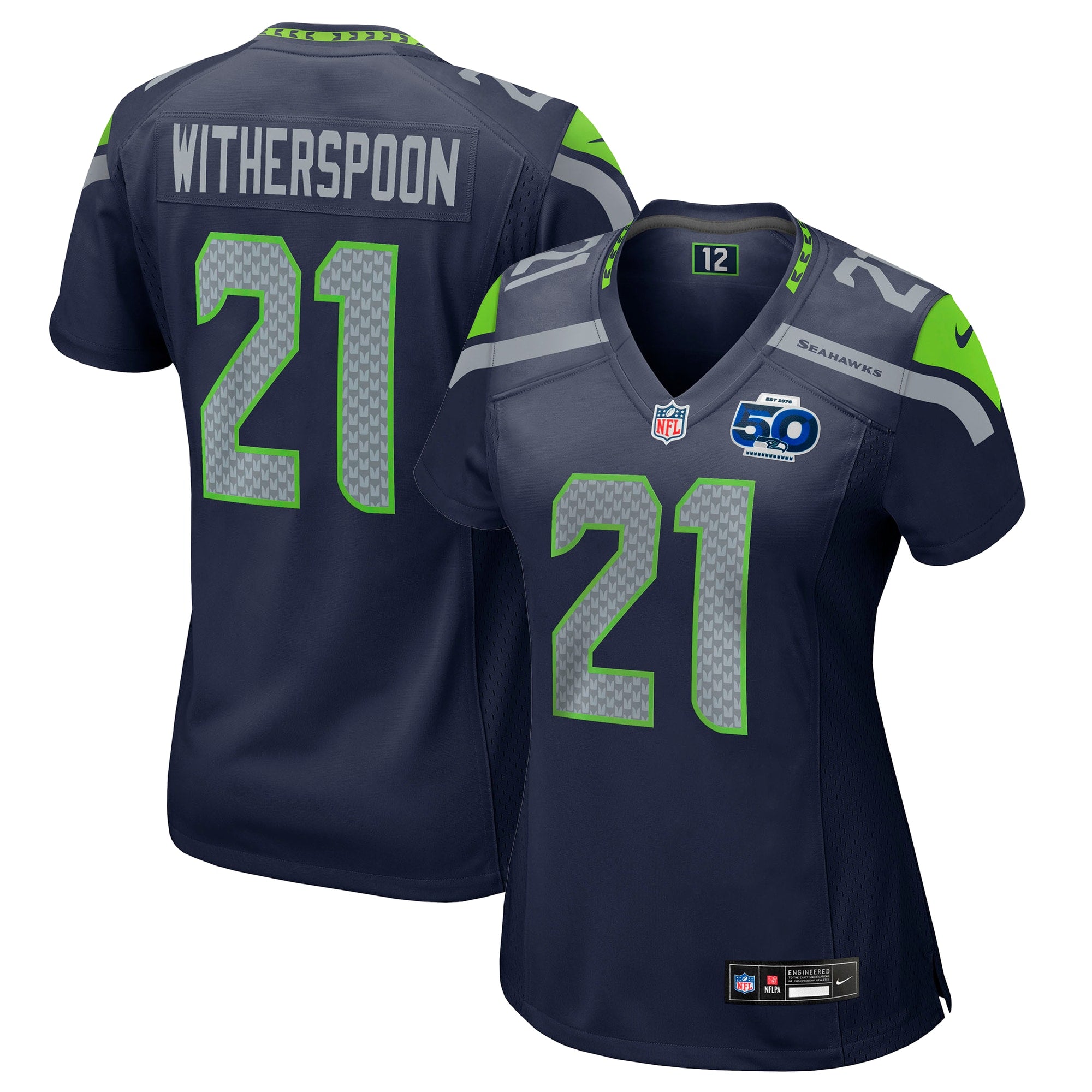 Devon Witherspoon Seattle Seahawks Nike Women's Alternate 2 50th Season Game Jersey - Royal/College Navy - Image 4