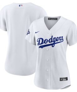 Los Angeles Dodgers Nike Women's Home 2025 World Series Champions Replica Jersey - White