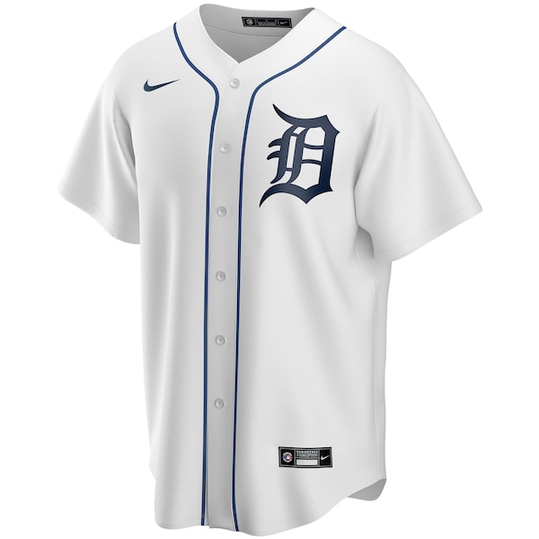 Detroit Tigers Nike Home Replica Custom Jersey - White - Image 2