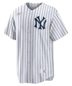 Alternative view of Lou Gehrig New York Yankees Nike Home Cooperstown Collection Player Jersey - White