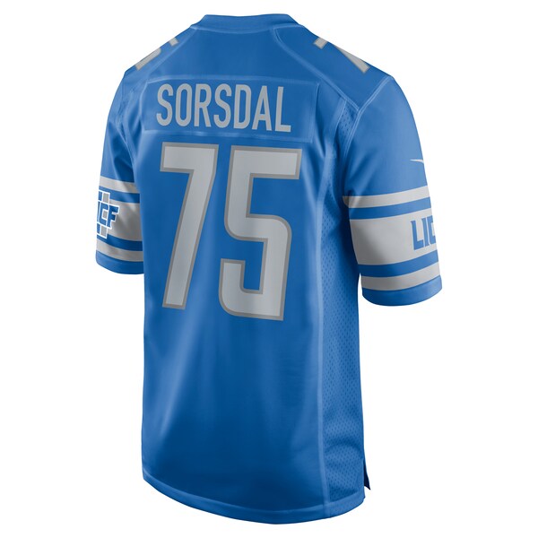 Colby Sorsdal Detroit Lions Nike Team Game Jersey - Blue - Image 3