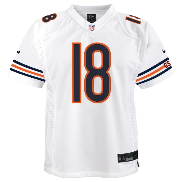 Caleb Williams Chicago Bears Nike Youth White Game Jersey - White/Navy - Image 3