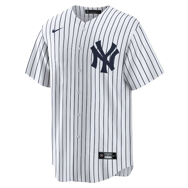 New York Yankees Nike Home Blank Replica Jersey - White - Image 2