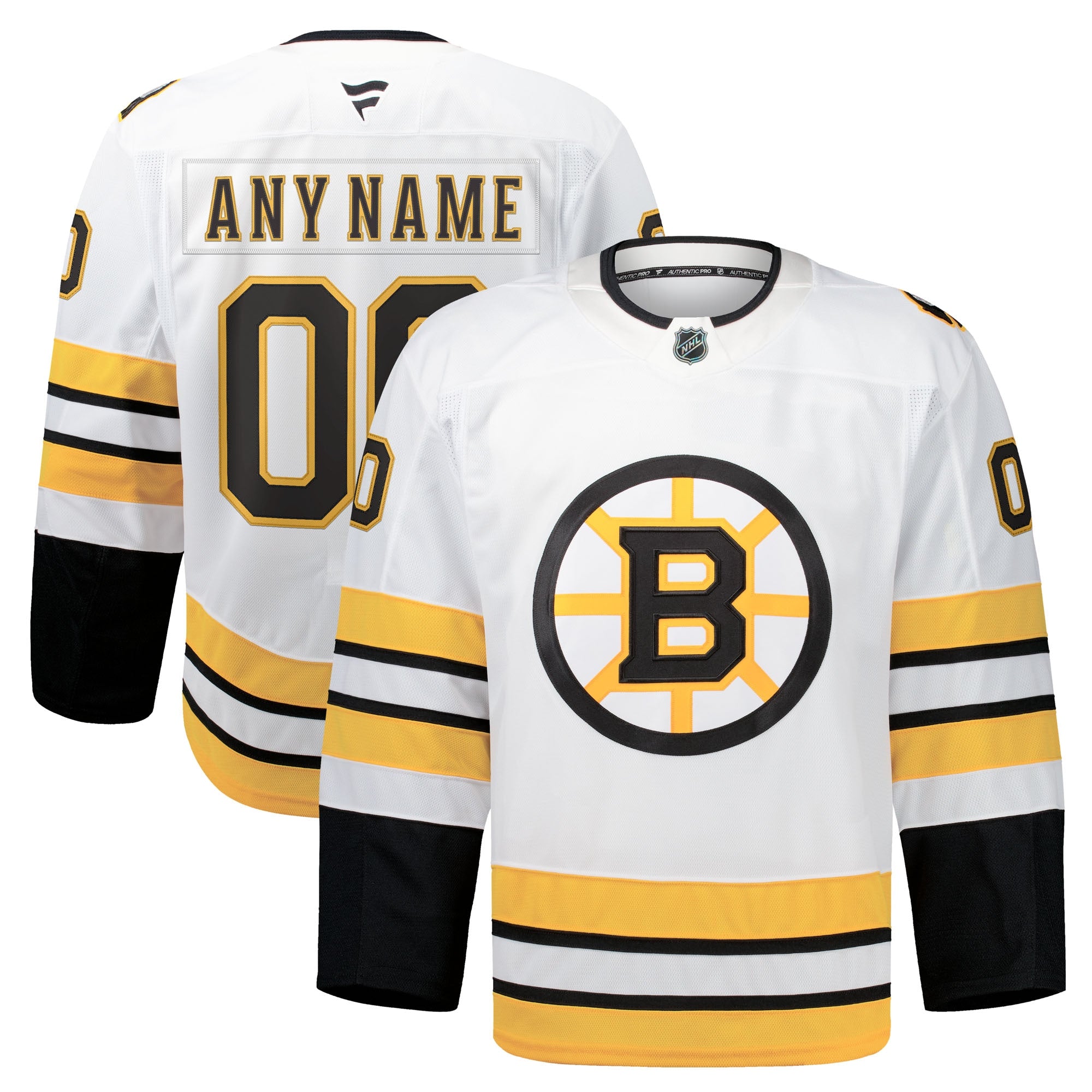 Boston Bruins Home Authentic Pro Custom Jersey - Black/White - Image 6