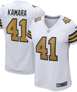 Alvin Kamara New Orleans Saints Nike Women's Alternate Game Player Jersey - White