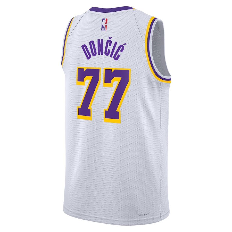 Luka Don?i? Los Angeles Lakers Nike Association Edition Unisex Swingman Jersey - White - Image 3