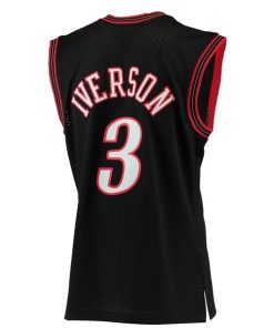 Alternative view of Allen Iverson Philadelphia 76ers 2000/01 Hardwood Classics Swingman Jersey - Black