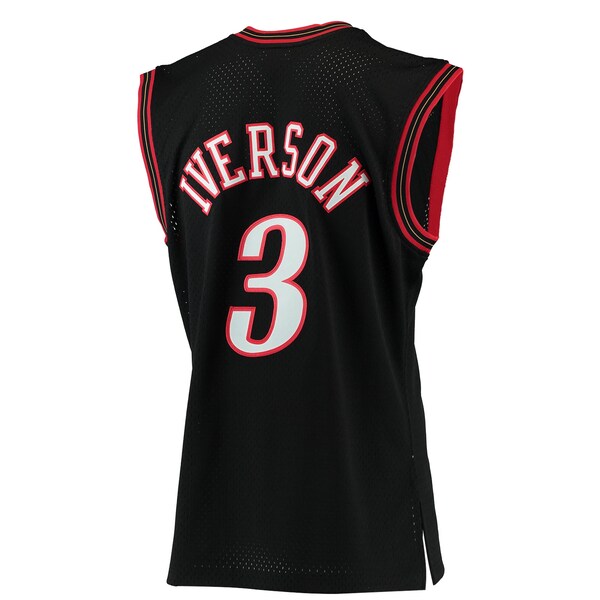 Allen Iverson Philadelphia 76ers 2000/01 Hardwood Classics Swingman Jersey - Black - Image 2