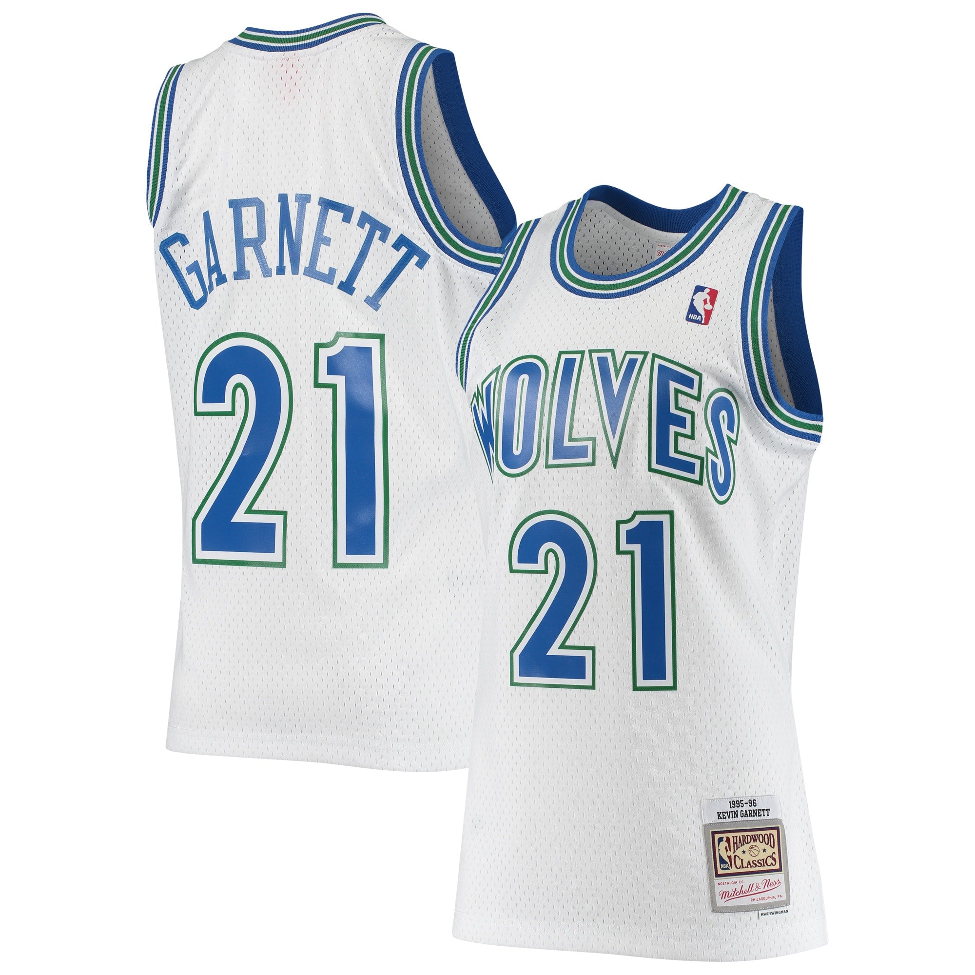 Kevin Garnett Minnesota Timberwolves Hardwood Classics Swingman Jersey - Black/White - Image 5