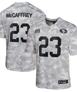 Christian McCaffrey San Francisco 49ers Nike Youth 2024 Salute to Service Game Jersey - Arctic Camo