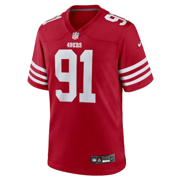 Sam Okuayinonu San Francisco 49ers Nike Team Game Jersey - Scarlet - Image 2
