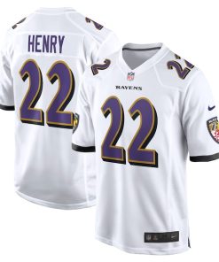 Derrick Henry Baltimore Ravens Nike White Game Jersey -  White