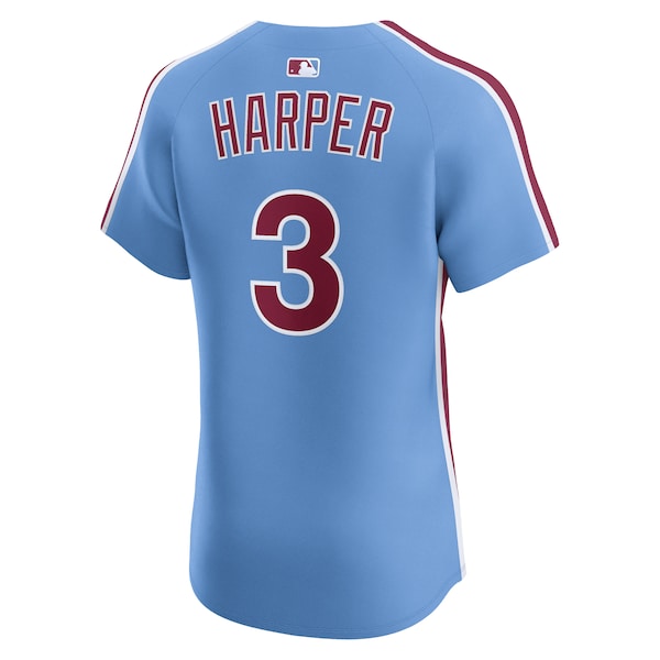 Bryce Harper Philadelphia Phillies Nike Alternate Elite Jersey - Light Blue/Cream/White - Image 4