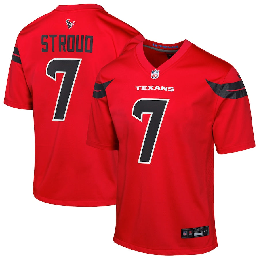 C.J. Stroud Houston Texans Nike Youth 2nd Alternate Game Jersey - Navy/Red - Image 5
