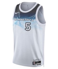 Alternative view of Anthony Edwards Minnesota Timberwolves Nike Unisex 2024/25 Swingman Player Jersey - City Edition - White
