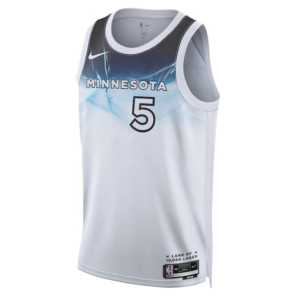 Anthony Edwards Minnesota Timberwolves Nike Unisex 2024/25 Swingman Player Jersey - City Edition - White - Image 2