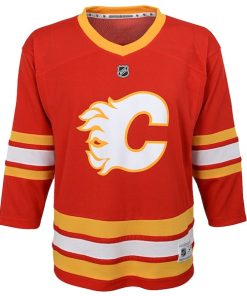 Alternative view of Calgary Flames Youth Home Replica Custom Jersey - Red