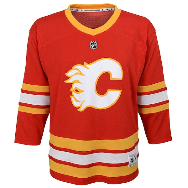 Calgary Flames Youth Home Replica Custom Jersey - Red - Image 2