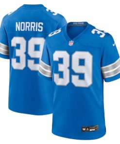 Morice Norris Detroit Lions Nike Game Jersey -  Blue