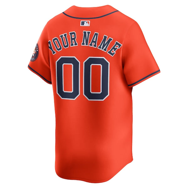Houston Astros Nike Alternate Limited Custom Jersey - Orange/White - Image 4