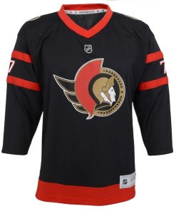 Alternative view of Brady Tkachuk Ottawa Senators Youth 2020/21 Home Replica Player Jersey - Black
