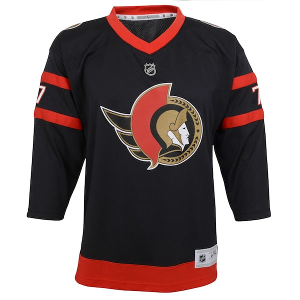Brady Tkachuk Ottawa Senators Youth 2020/21 Home Replica Player Jersey - Black - Image 2