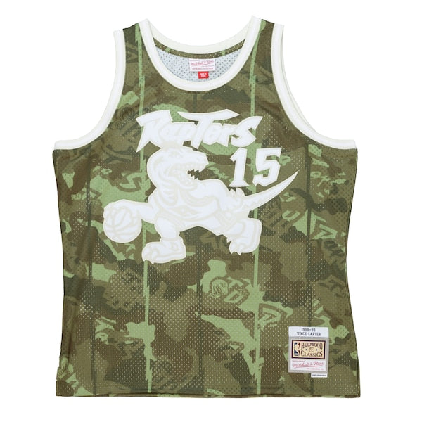 Vince Carter Toronto Raptors Hardwood Classics 1998/99 Ghost Green Swingman Jersey - Camo - Image 2