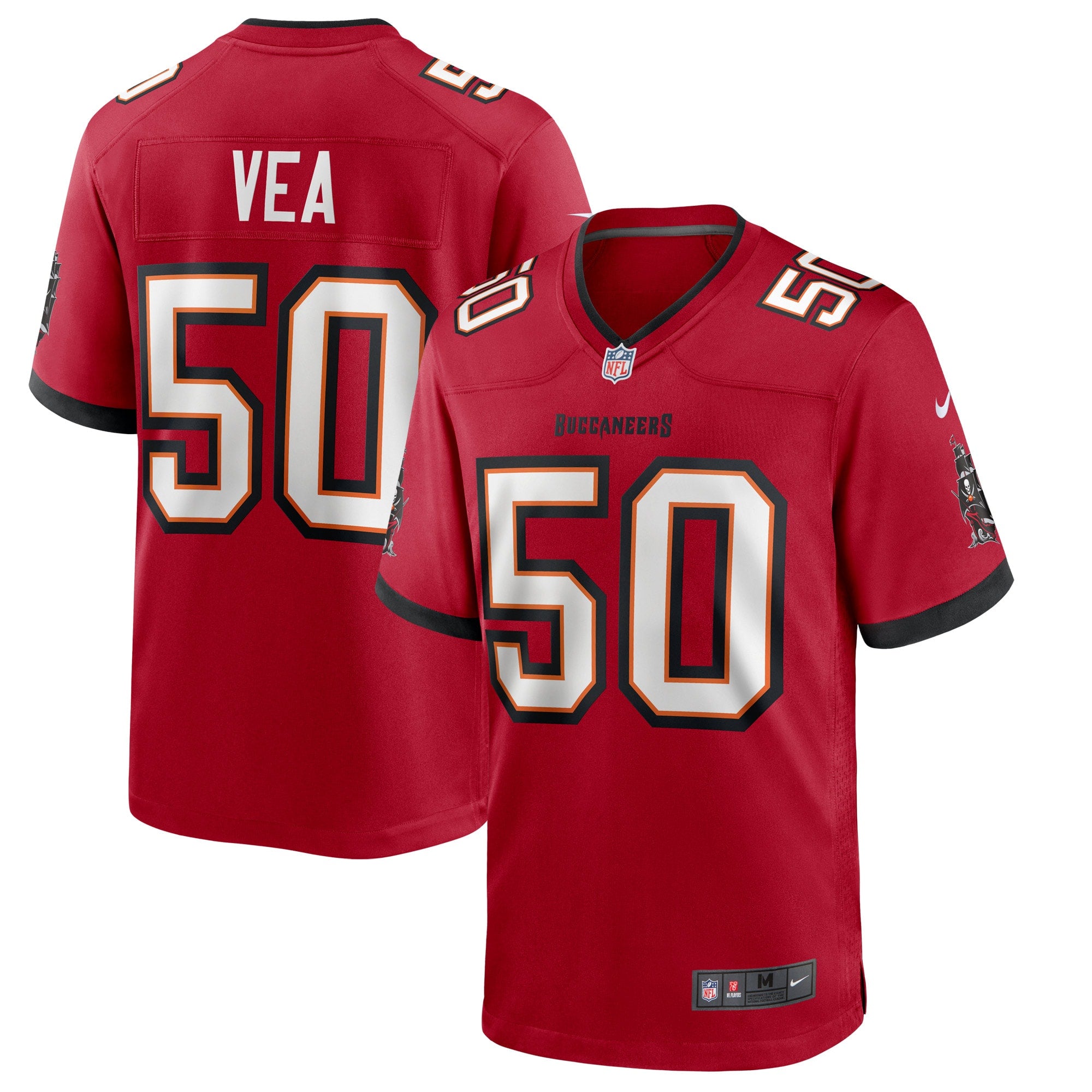 Vita Vea Tampa Bay Buccaneers Nike White Game Jersey - White/Red - Image 6