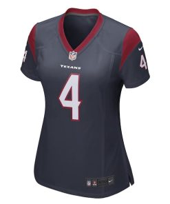 Alternative view of Deshaun Watson Houston Texans Nike Women's Player Game Jersey - Navy