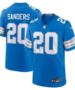 Alternative view of Barry Sanders Detroit Lions Nike Retired Player Game Jersey - Blue
