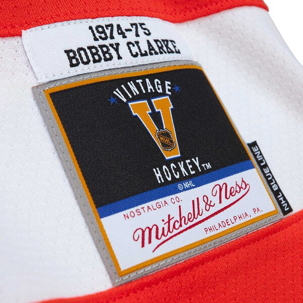 Bobby Clarke Philadelphia Flyers Captain Patch 1974/75 Blue Line Player Jersey - Orange - Image 5