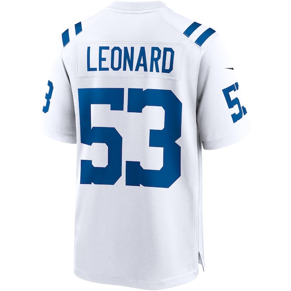 Shaquille Leonard Indianapolis Colts Nike Game Player Jersey - White/Royal - Image 4