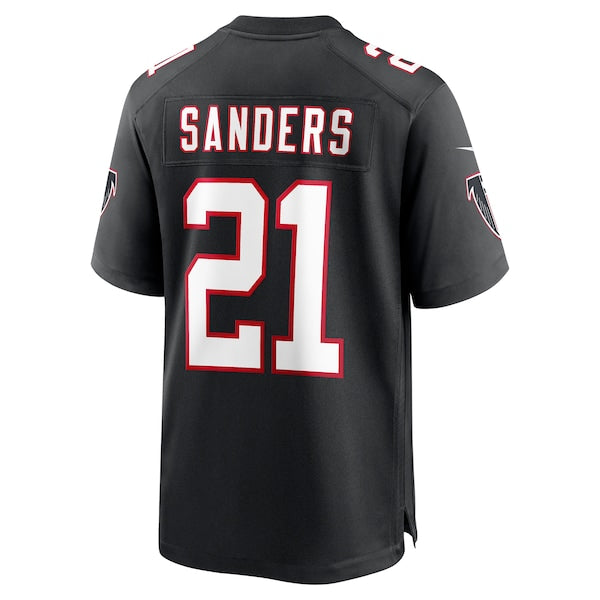 Deion Sanders Atlanta Falcons Nike Alternate Retired Player Game Jersey - Black - Image 3