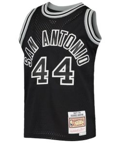 Alternative view of George Gervin San Antonio Spurs Youth 1978/79 Hardwood Classics Swingman Jersey - Black