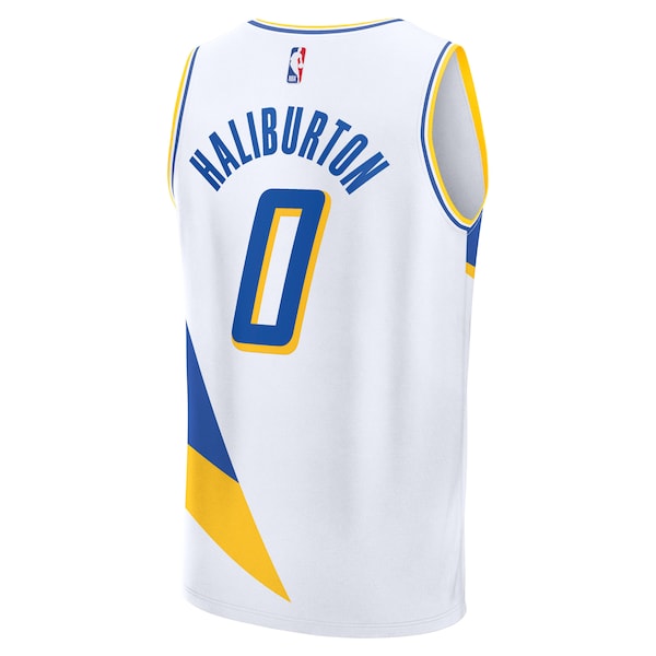 Tyrese Haliburton Indiana Pacers 2025/26 City Edition Fast Break Jersey - White - Image 3