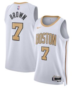 Jaylen Brown Boston Celtics Nike Unisex 2025/26 Swingman Jersey - White - City Edition