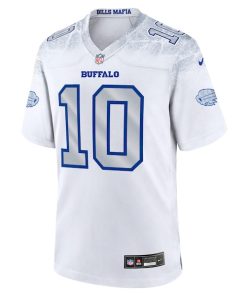 Alternative view of Khalil Shakir Buffalo Bills Nike 2025 Rivalries Collection Game Jersey - White