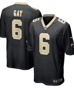 Alternative view of Willie Gay New Orleans Saints Nike  Game Jersey -  Black