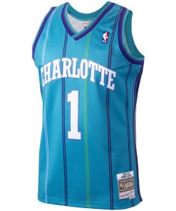 Alternative view of Baron Davis Charlotte Hornets 1999/00 Hardwood Classics Swingman Jersey - Teal