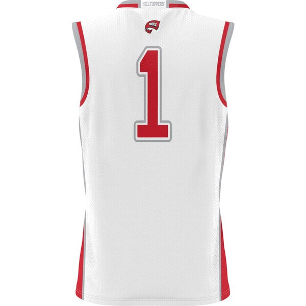 #1 Western Kentucky Hilltoppers GameDay Greats Youth Lightweight Basketball Jersey - White/Red/Black - Image 5