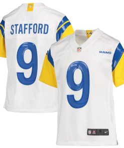 Alternative view of Matthew Stafford Los Angeles Rams Nike Youth Game Jersey - White/Cream/Royal