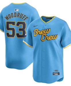 Brandon Woodruff Milwaukee Brewers Nike City Connect Limited Player Jersey - Powder Blue