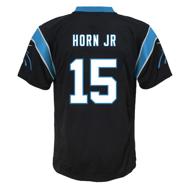 Jimmy Horn Jr. Carolina Panthers Nike Youth Team Game Jersey - Black - Image 3