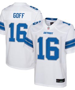Alternative view of Jared Goff Detroit Lions Nike Youth Player Game Jersey - White