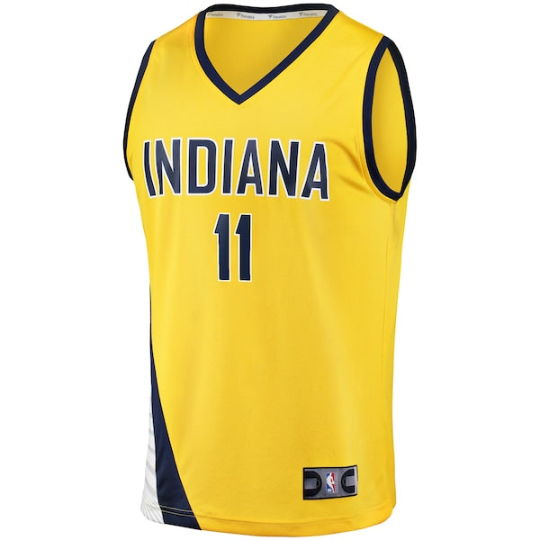 Domantas Sabonis Indiana Pacers Fast Break Replica Jersey - Statement Edition - Gold - Image 2
