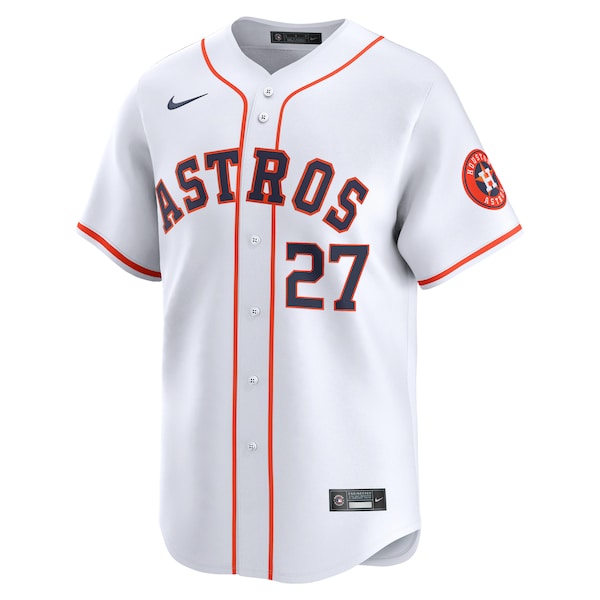 Jose Altuve Houston Astros Nike Home Limited Player Jersey - White/Gray - Image 3