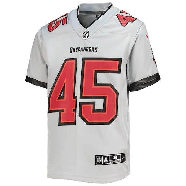 Devin White Tampa Bay Buccaneers Nike Youth Inverted Team Game Jersey - Gray - Image 3
