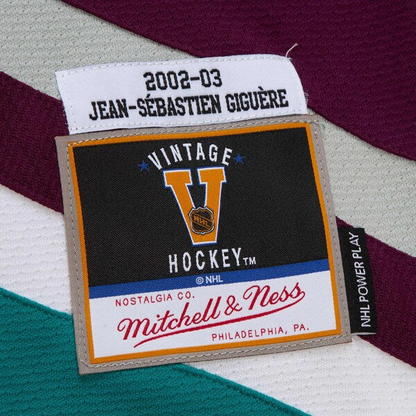 Jean-Sebastien Giguere Anaheim Ducks 2002-03 Power Play Jersey - Purple - Image 8