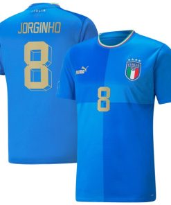 Jorginho Italy National Team Puma 2022/23 Home Replica Player Jersey - Blue
